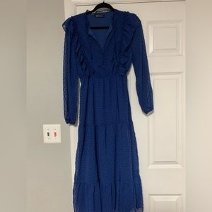 Blue chiffon dress